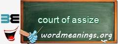 WordMeaning blackboard for court of assize